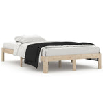 Bed Frame without Mattress Solid Wood Pine 120x200cm 810360