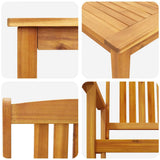 Garden Dining Set 5 pcs Brown Solid Acacia Wood 3375678