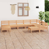 9 Piece Garden Lounge Set Solid Wood Pine 3083024