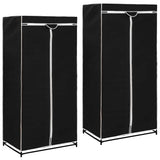Wardrobes 2 pcs Black 75x50x160 cm 282441
