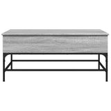 Coffee Table Grey Sonoma 100x50x45 cm Engineered Wood and Metal 845399