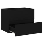 ZNTS Bathroom Furniture Set Black Engineered Wood 3071676