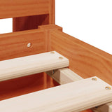 Bookcase Bed without Mattress Wax Brown 200x200cm Solid Wood Pine 3323016