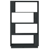 Book Cabinet/Room Divider Grey 80x25x132 cm Solid Wood Pine 814061