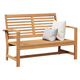 Garden Bench Natural 110 x 64 x 76.5 cm Solid teak wood 42006401
