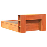 Bed Frame without Mattress Wax Brown 120x190 cm Small Double Solid Wood Pine 3323430