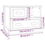 Bedside Cabinet Sonoma Oak 60x39x45 cm 816363