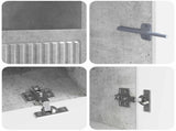 5 Piece LED TV Cabinet Concrete Grey Engineered Wood 3416418