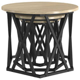 Nesting Side Table 3 pcs Sonoma Oak Engineered Wood and Steel 868256