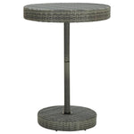 5 Piece Garden Bar Set Grey Poly Rattan&Solid Wood Acacia 3187721