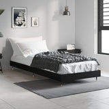Bed Frame without Mattress Black 75x190 cm Small Single Engineered Wood 832206