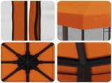 Garden Gazebo with Sidewalls 3 x 3 m Orange Polyester and Steel 900345