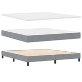Box Spring Bed with Headboard Light Grey 200 x 180 cm Fabric 3341055