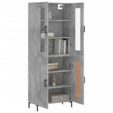 Highboard Concrete Grey 69.5x34x180 cm Engineered Wood 3198341