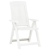 Garden Chair Set of 2 White Plastic Medium Foldable 48766