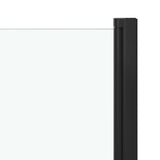 147193 Folding Shower Enclosure 2 Panels ESG 95x140 cm Black