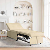 Sofa Bed Cream 194 x 50 x 82 cm Plywood 42008588