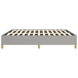 Bed Frame without Mattress Light Grey 193x203 cm King Fabric 347209