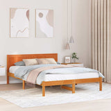 Bed Frame Brown 140 x 200 cm Solid Pine wood 872190