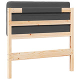Upholstered Headboard with Headboard Brown and Dark Grey 100 cm 880084
