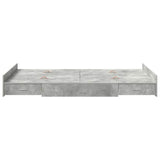 Storage Bed Frame Concrete Grey 120 x 200 cm Engineered Wood 3335304