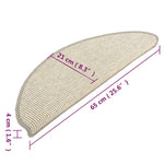 Stair Mats 15 pcs 65x21x4 cm Silver Half Round Large 326901