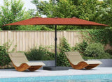 Garden Parasol Terracotta 385 x 209 x 244 cm 42003280