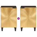 Bathroom Cabinet with Shelf Black and Gold 38 x 33 x 58 cm 4017849