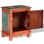 ZNTS Nightstand Solid Mango Wood Orange 243969