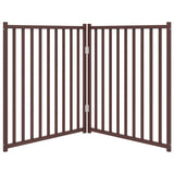 Dog Gate Foldable 2 Panels Brown Oak 160 cm Solid Wood Fir 352298