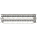 Garden Raised Bed Galvanised Steel 152x40x36 cm Silver 318872