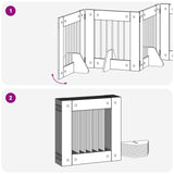 Dog Gate with Stands 8 pcs Artisan Oak 60 x 60 cm 892168