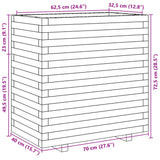 Garden Planter Wax Brown 70x40x72.5 cm Solid Wood Pine 3282591