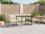 Garden Dining Set Beige, Black, Cream White 3213624