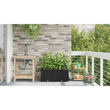 Garden Planter 2 pcs Black 80 x 40 x 37.5 cm Plastic 42002845
