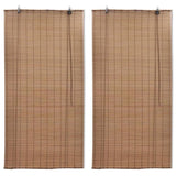 Bamboo Roller Blinds 2 pcs 150 x 220 cm Brown 3057521