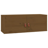 ZNTS Wall Cabinet Honey Brown 80x30x30 cm Solid Wood Pine 818381
