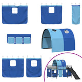 Kids'Loft Bed Frame Black and Blue 100 x 200 cm Metal 42020841