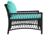 Garden Chair with Cushion Black 73 x 61 x 77 cm Poly Rattan 42006225