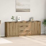 Sideboards 3 pcs Artisan Oak 60x30x70 cm Engineered Wood 3329226