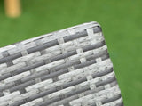 6-Seater Rattan Dining Set Garden Furniture Patio Rectangular Table Cube Chairs Outdoor Fire T3398P318687