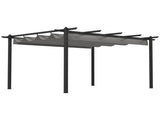4 x 3 Aluminium Pergola with Retractable Roof, Garden Gazebo Canopy Shelter for Outdoor, Patio, T3398P318571