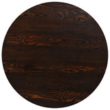 Bistro Table MDF and Steel Round 80x75 cm Dark Ash 245610