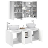 Bathroom Cabinet Set 4 pcs White Engineered Wood 3406503