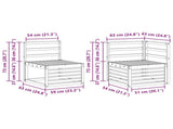 Outdoor Sofa Set 8 pcs White 304 x 126.5 x 73 cm 3392014