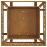 Fire Pit Brown 80 x 80 x 30 cm Weathering Steel 858929