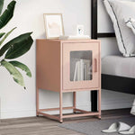 ZNTS Bedside Cabinet Pink 36x39x60.5 cm Cold-rolled Steel 853327