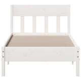 Bed Frame without Mattress White 100x200 cm Solid Wood Pine 842655