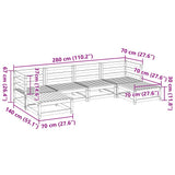 Garden Sofa Set Natural Wood Solid Pine Wood Large Modular 3299563