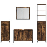 Bathroom Furniture Set with Drawer Smoked Oak Engineered Wood 3403048